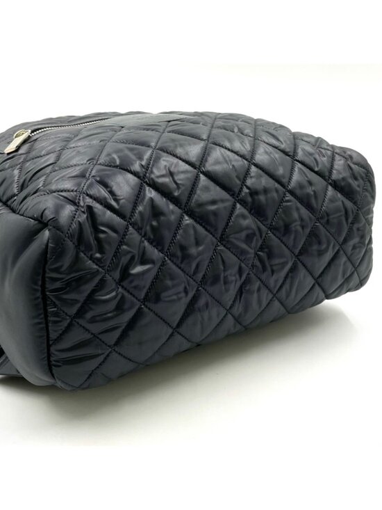 Chanel Coco Cocoon Quilted Leather Nylon Black Backpack Silver main image 9